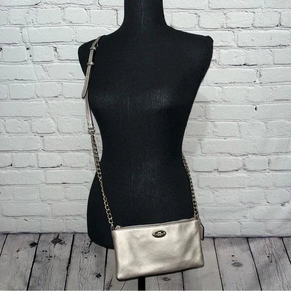✅SOLD✅ Vintage Y2K Coach Lyla Double Gusset Leather Crossbody Bag - Picture 1 of 17